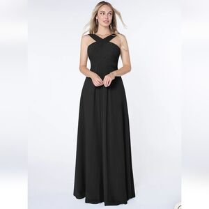 Azazie Kaleigh Black Evening Gown
